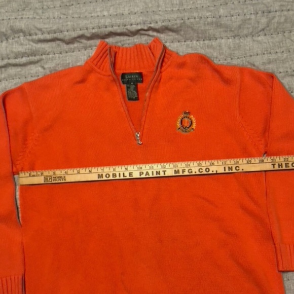 Ralph Lauren Quarter Zip Orange - Picture 2 of 5